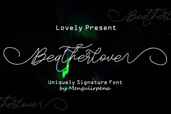 Beatherlove: A Refined Script Font for Elegant Design Projects