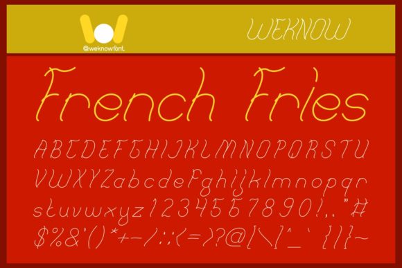 French Fries: The Script Font That Adds Flavor to Any Design