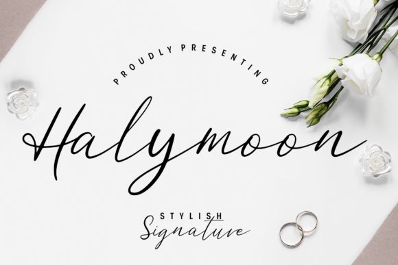 Halymoon: The Elegant Script Font for Distinctive Design