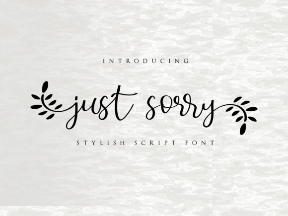 Just Sorry: The Beautiful Calligraphic Script Font for Authentic Design