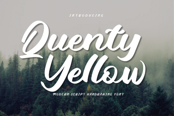 Quenty Yellow: An Elegant Script Font for Modern Creativity