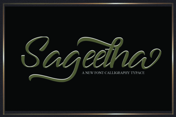 Sageetha: A Classic Script Font That Demands a Thoughtful Touch