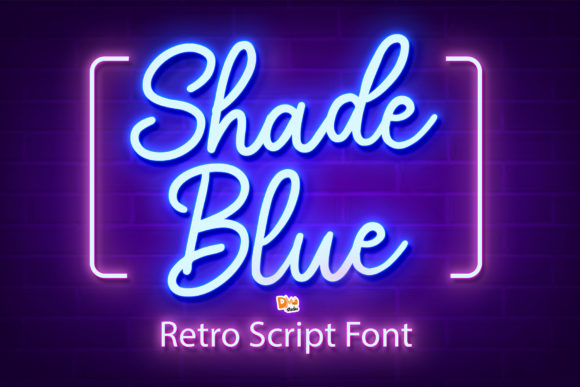 Shade Blue: The Retro Script Font with Modern Versatility