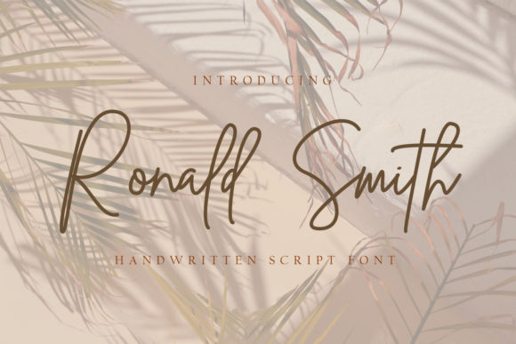 The Elegant Charm of Ronald Smith: A Modern Calligraphy Font