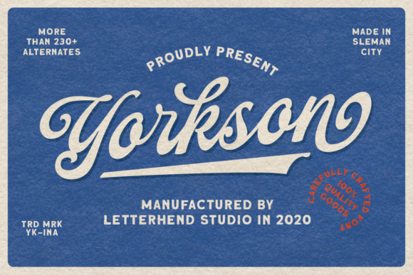 Yorkson: The Stylish Retro Script Font That Demands Careful Use